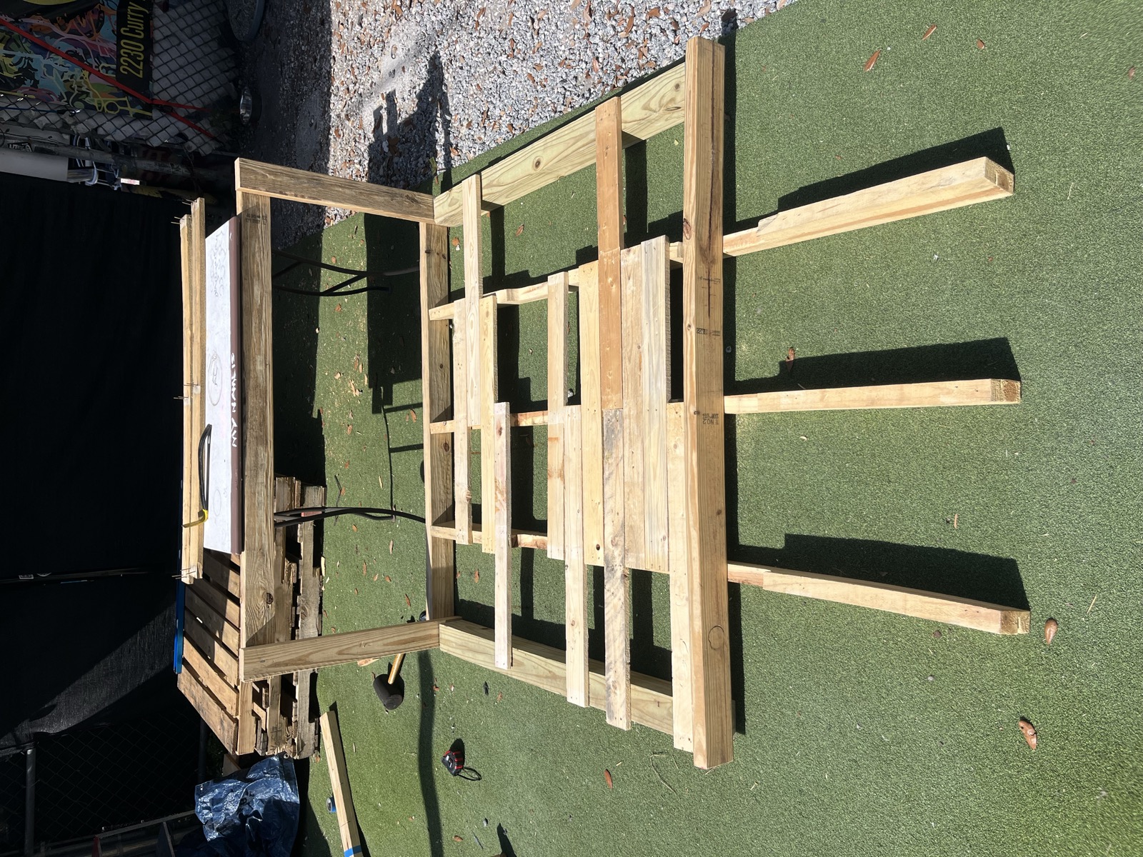 Frame assembly — first structure at the venue