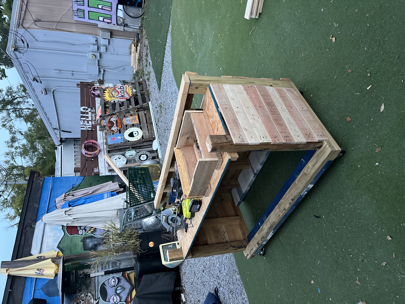 Joinery push — late session