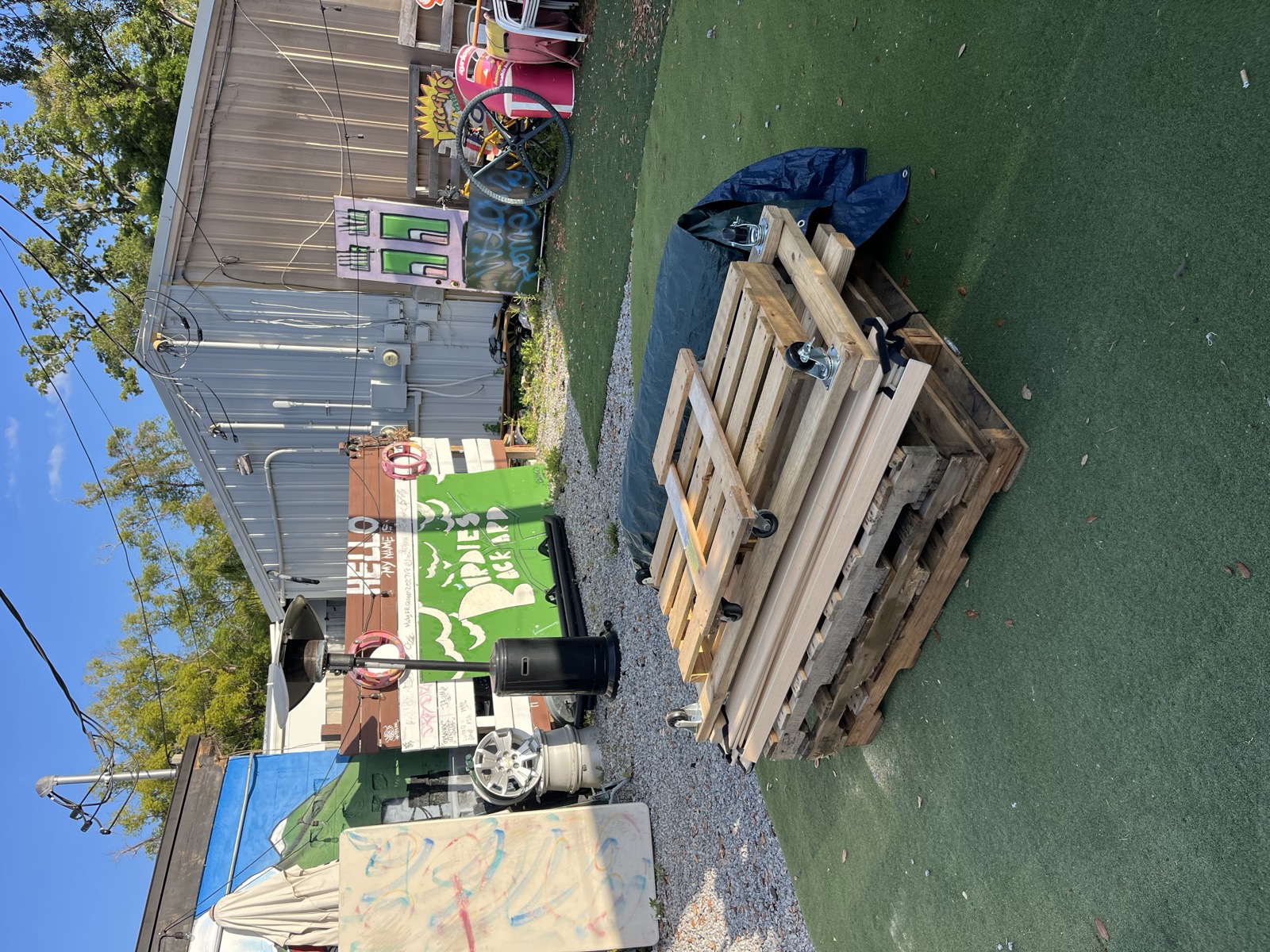 Full stack of pallet material, inspected and ready